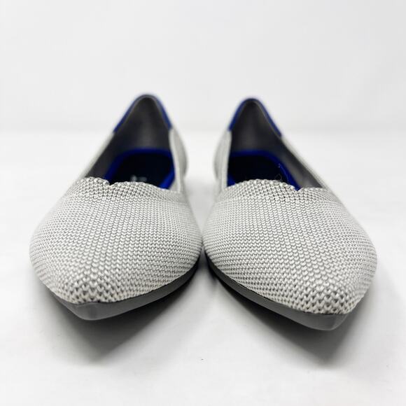 [Rothy’s] The Point Birdseye Gray Slip On Washable Ballet Flats Pointed Toe 6.5 - Picture 3 of 12